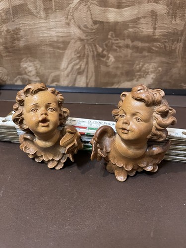 Wand figur holz engel - , putto