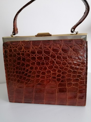 Handtasche vintage leder - leder, 50er