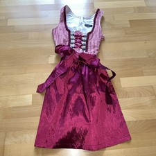 Golden Trachten Dirndl Gr. 34 bordeaux-weiß