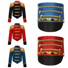 Kinder Jacke Musik Uniform Formal Mardi Kostüm Team Mantel Halloween Ringleader