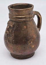 Messing Krug Relief Antik