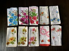 Konvolut 10 Taschentücher DDR Blumen Motiv Neu