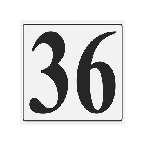 Großes metall nummernschild - großes,