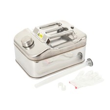 Benzinkanister 10L Kraftstoffkanister Reservekanister Edelstahl Stahl mit Rohr