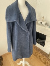Alpaka Woll Mantel Blau Gr. 40