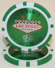 50 Green $25 Las Vegas Poker