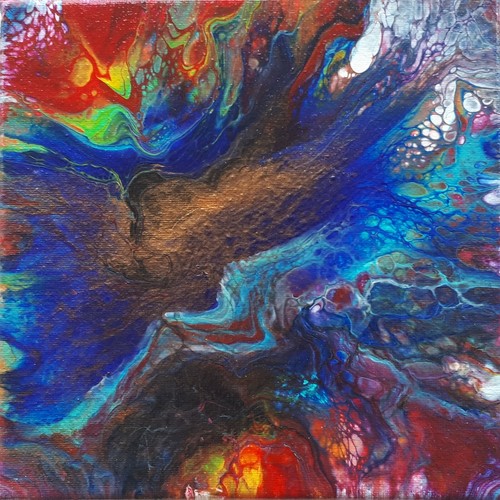 Original acrylbild fluid - original,