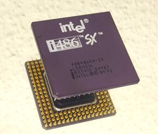 INTEL  80486 SX 25  Gold Keramik  -- 25 MHz Vintage CPU -- SX903