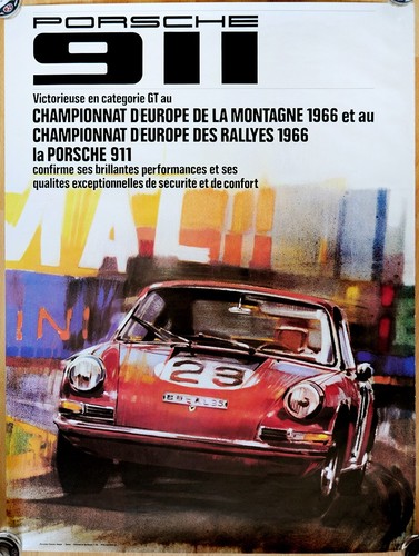Original porsche 911 plakat - porsche,