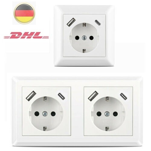 Steckdose mit usb c - steckdose, &