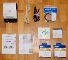 BROTHER QL-500 P-TOUCH ETIKETTENDRUCKER/LABEL PRINTER 300dpi WEISS 10tlg NEU/OVP