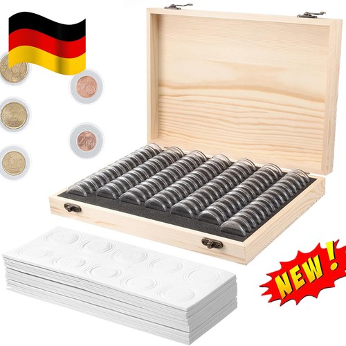 Münzen aufbewahrung box - box, holz