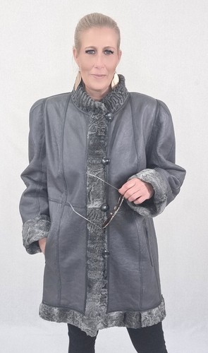 A5493 leder persianer jacke - leder,