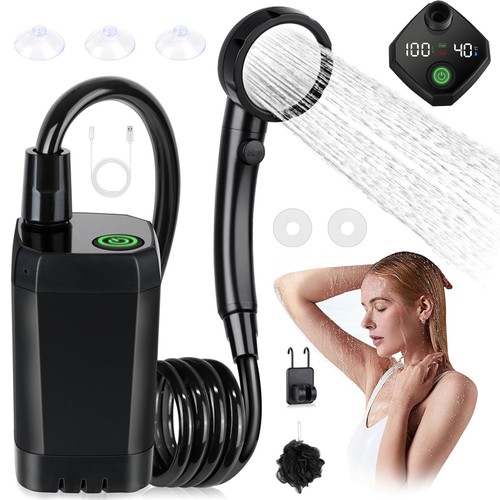 Tragbare campingdusche 6000mah - campingdusche,