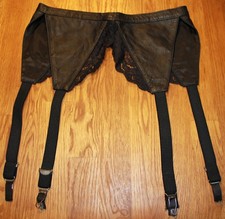 Lederdessous Lederstrapse  Lederunterwäsche Nylon Fetisch sexy Strip Domina NEU