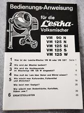 Bedienungs-Anweisung alt Lescha