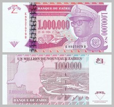 Zaire 1000000 Nouveaux Zaires