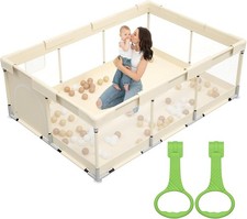 Kleiner Baby Laufstall beige