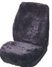 DOPPELKAPPEN ECHT LAMMFELLBEZUG SITZBEZUG AUTOSITZBEZUG SCHONBEZUG ANTHRAZIT