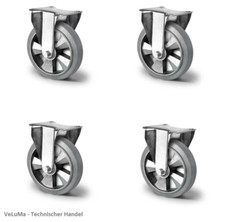 1 Satz Schwerlastrollen Gummi