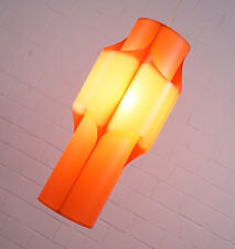 XXL Deckenlampe Lamellen Decken Leuchte Pendellampe Orange Hippie Ära 1970er J.