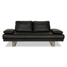 Rolf Benz 6600 Leder Dreisitzer Schwarz Sofa Couch