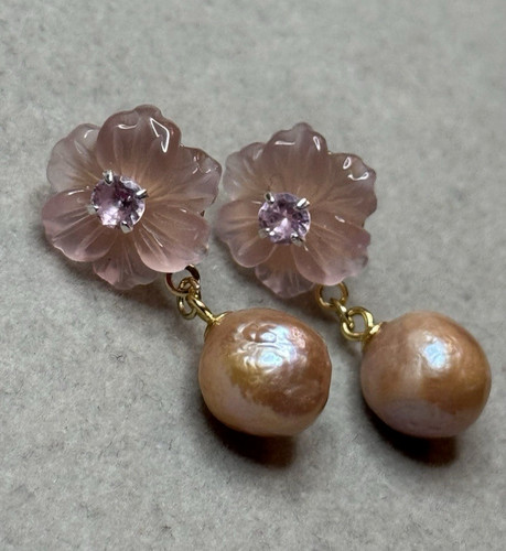 Ohrringe ohrstecker chalcedon - ohrstecker,