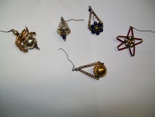 Alter Weihnachtsbaumschmuck  Gablonz Kugel Glocke  Stern Gansfederbaum  #fluschr