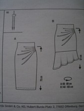 Burda 6417 Style Schnittmuster - Rock - Gr. 34 - 44