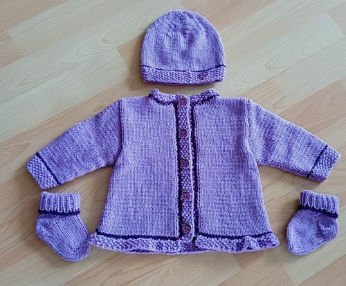 Babystrickjacke set mädchen - babystrickjacke/set,