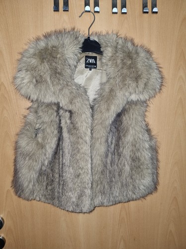 Zara kunstfell weste xs - zara, gr