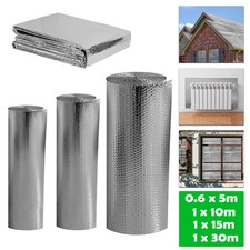 Doppelfolie Blasendämmung Alu-Luftpolsterfolie Isolierfolie Heizkörper Silber