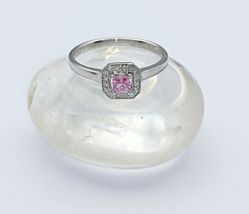 Saphir diamantring - saphir,