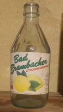 Alte Flasche - DDR 1990 - Bad Brambacher Zitronenlimonade 0,33l Glasflasche