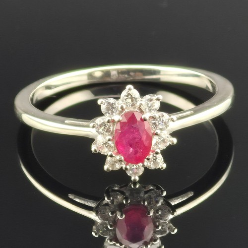 925 ring afrikanischer rubin - 925,