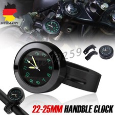 Wasserdicht Motorrad Fahrrad Lenker Uhr Mount Uhren Universal 7/8"-1'' Lenkeruhr