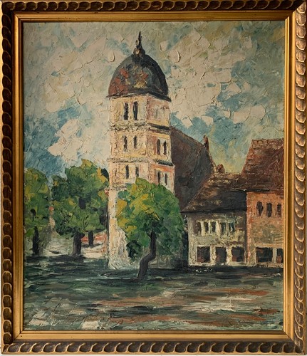 ölbild mit jugendstil art - ,