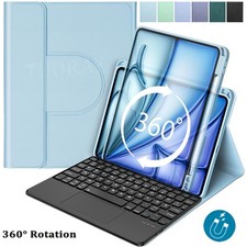 360° Schutzhülle QWERTZ Touchpad Tastatur Für iPad 10 9 8 7th Air 4 5 6 Pro 11''