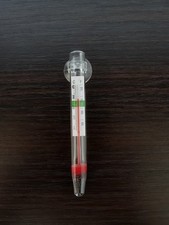 Glasthermometer Aquarium mit Sauger Temperaturanzeige Celsius Fahrenheit 11cm