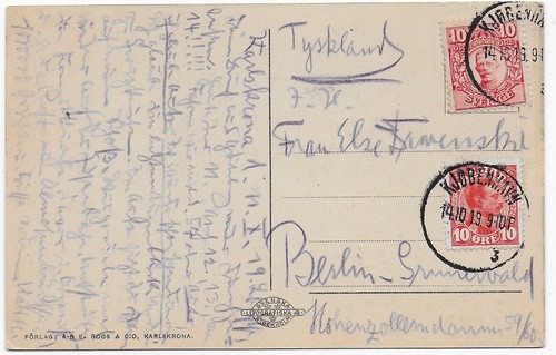 Picture post card - post, karlskrona