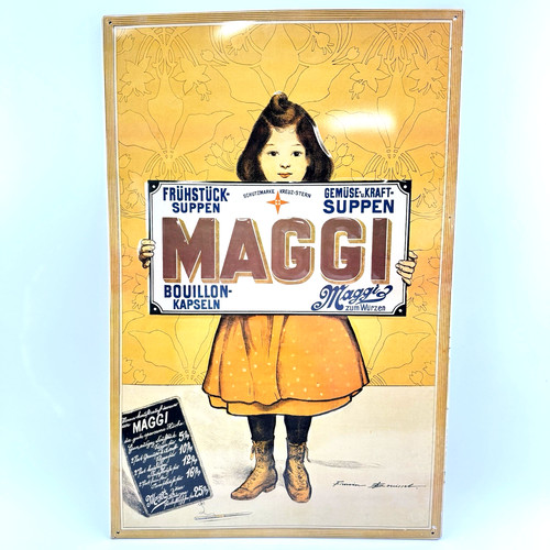 Maggi blechschild mädchen - |, |
