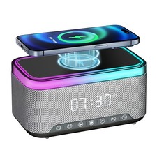 Radiowecker mit Ladefunktion Bluetooth QI Funktion USB Dual Alarm Tischlampe