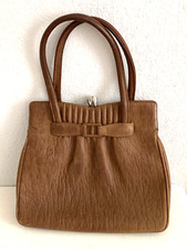 Vintage Handtasche Tasche 50er / 60 er Jahre Leder, Clipverschluss