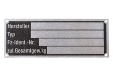 Typenschild neutral