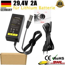 29.4V 2A Ladegerät für Pedelec E-Bike Elektrofahrrad 24V 10Ah Lithium Ionen Akku