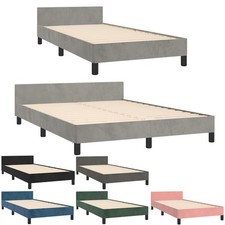 Samt Bett Bettgestell Kopfteil Lattenrost Polsterbett Bettrahmen Schlafzimmer