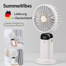 Mini Hand Ventilator Mit 3000mAh Akku Aufladbar Lüfter Handheld neck Fan DE