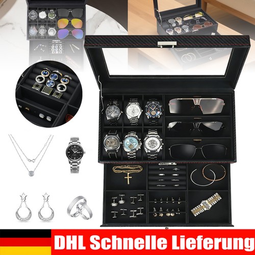 Uhrenbox mit schloss ebenen - mit,