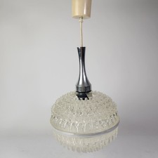 Vintage Hängelampe Chrom 70er