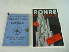 alter Verkaufskatalog Kretzer Leipzig Röhren Pumpen Armaturen 1936 Preise in RM